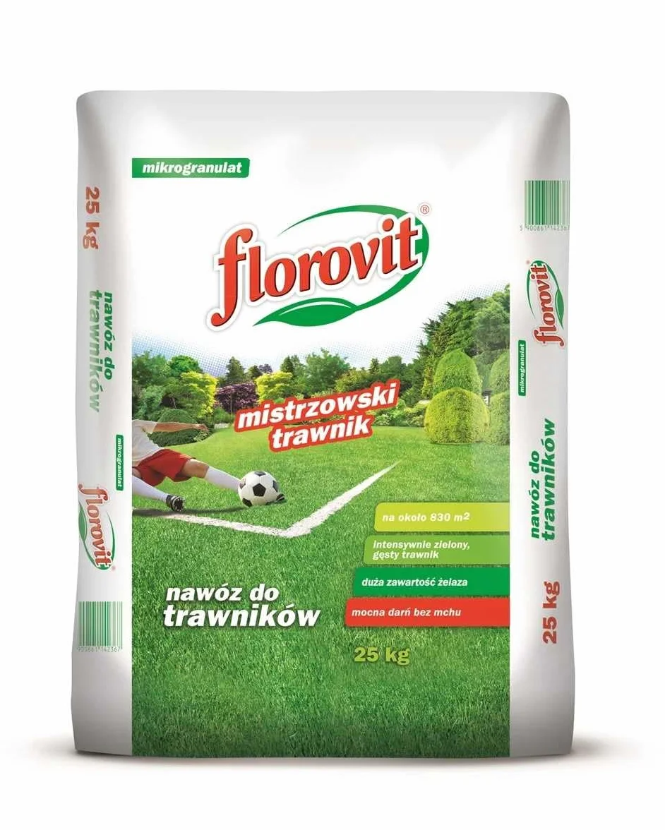 Florovit 'Mistrzowski Trawnik' 25 kg - Nawóz do Trawnika z Żelazem