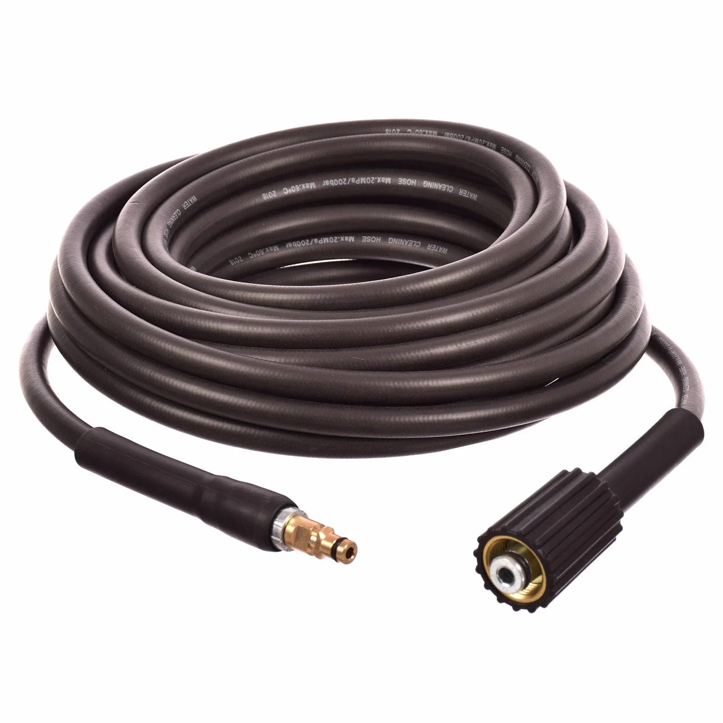 TC TECHNIC Wąż ciśnieniowy do myjek Karcher serii "K" z gwintem M22x1,5mm – Oplot nylonowy – Złącze Click Connect – Do wysokiego ciśnienia i temperatury – 10m