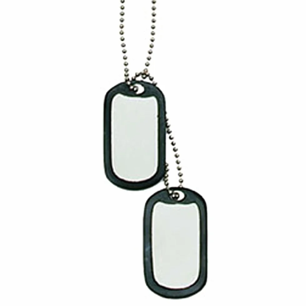 Miltec Dog Tag US pusta karta dla dorosłych, stal nierdzewna, rozmiar uniwersalny, szara