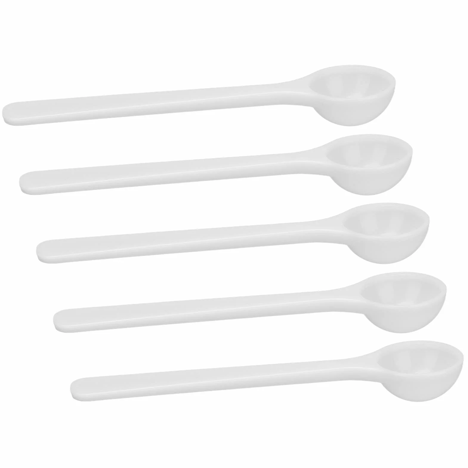 Łyżki Pomiarowe,100 Szt. Plastikowa Łyżka do Nawozu 2 ml/1G Odporność Na Wysoką Temperaturę Łyżka Pomiarowa Mikro Miarki Mini Miarki do Ogrodnictwa Nawożenie Kuchnia Gotowanie Pieczenie