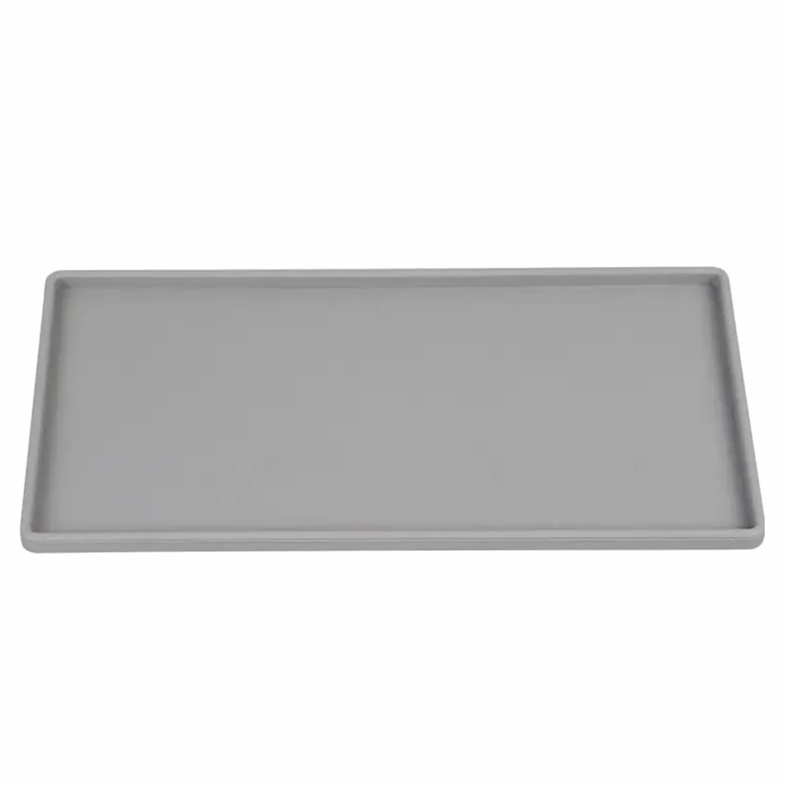 Duża drewniana taca, silikonowy uchwyt na przybory do kawy, wielokolorowy, 200 x 110 x 6,2 mm (ciemnoszary) - idealny do serwowania herbaty i kawy, stylowe akcesoria kuchenne