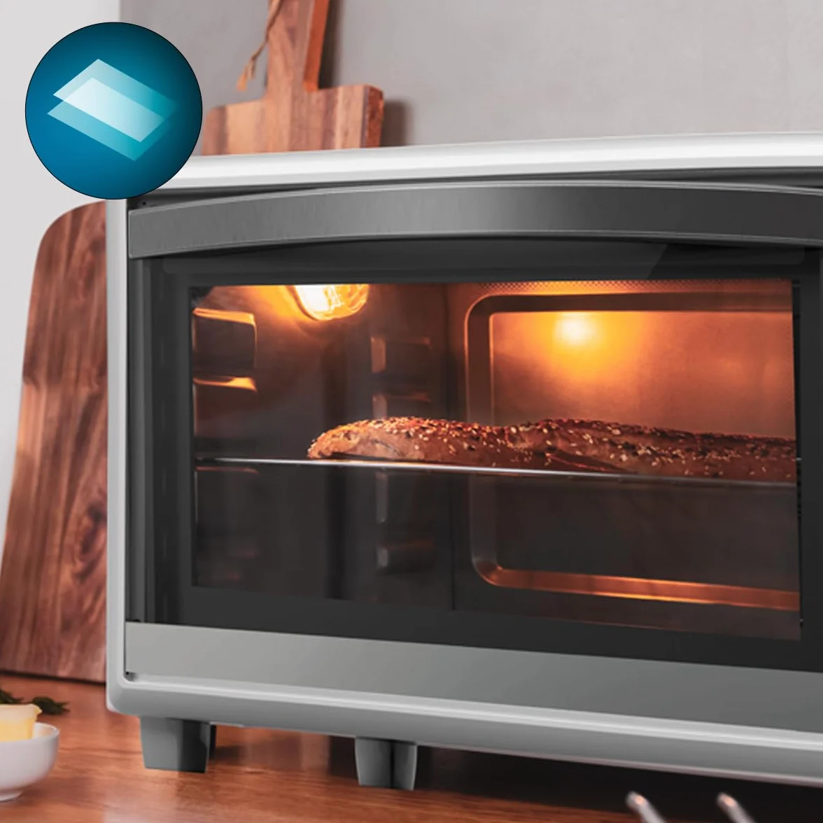 Cecotec Piekarnik Konwekcja 46 litrów Piekarnik & Toast 4600 White Gyro. 2000 W, Światło wewnętrzne, 12 funkcji, temperatura do 230º, Podwójne szklane drzwi, W zestawie obrotowy Rustidor