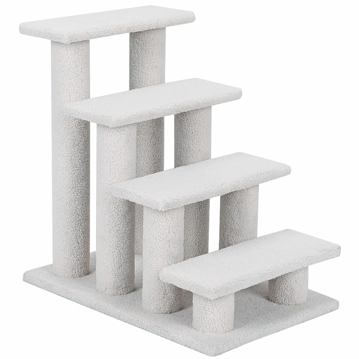 COSTWAY Schody dla zwierząt, dla kota, drzewo do wspinaczki, dla kota, do 25 kg, małe schodki dla zwierząt domowych, 4 platformy widokowe, 61 x 41 x 60 cm, płyta wiórowa