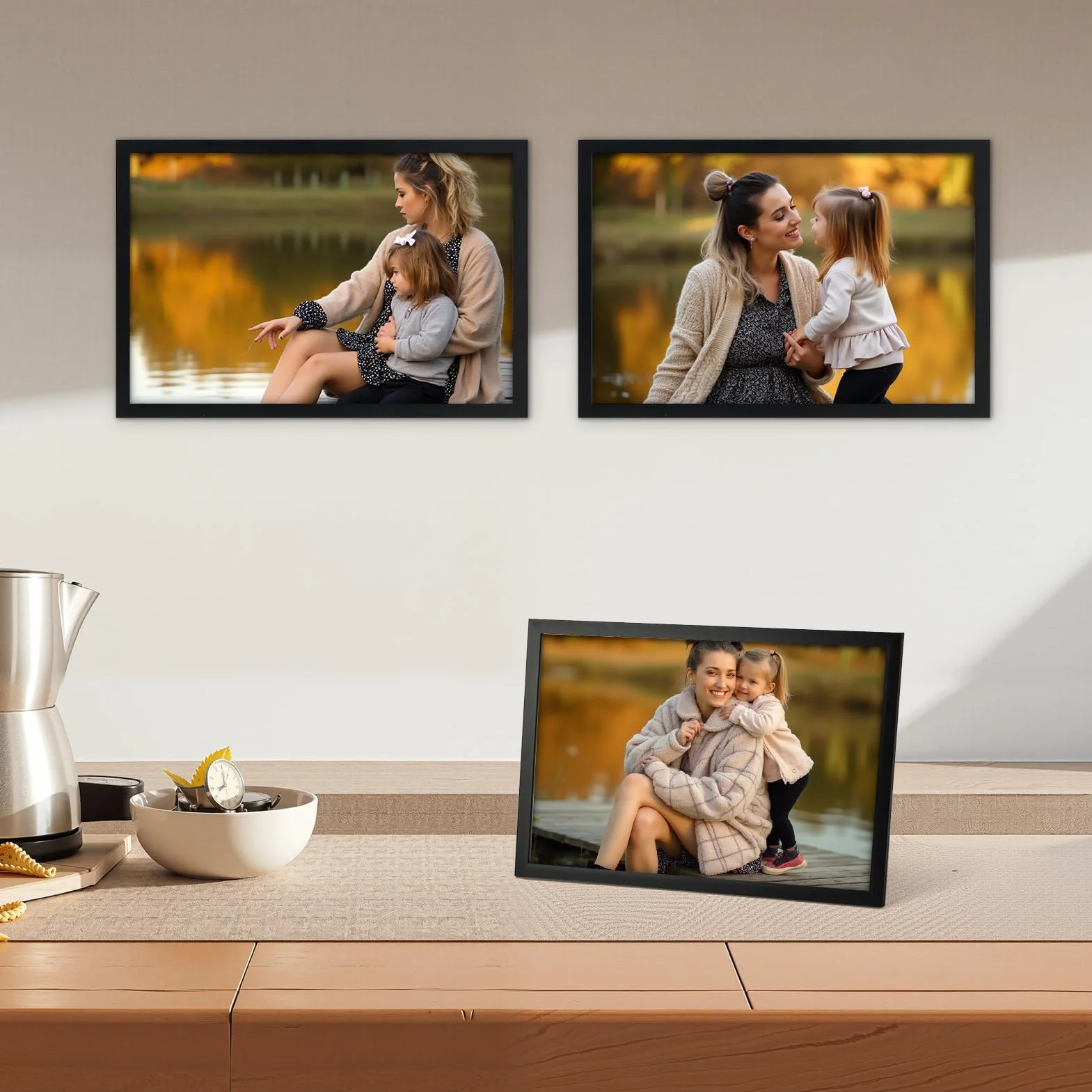 3 Ramy do Zdjęć 20x30 do Zdjęć, Dyplomów, Obrazów, Czarna Rama 20x30
