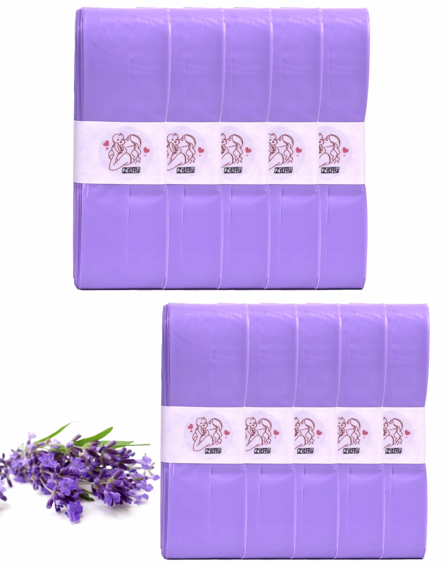 10 sztuk kaset uzupełniających do pojemników na pieluchy – folia uzupełniająca specjalnie do pielęgnacji niemowląt – 7-warstwowa, bardzo mocna i bezzapachowa, kompatybilna z popularnymi koszami na