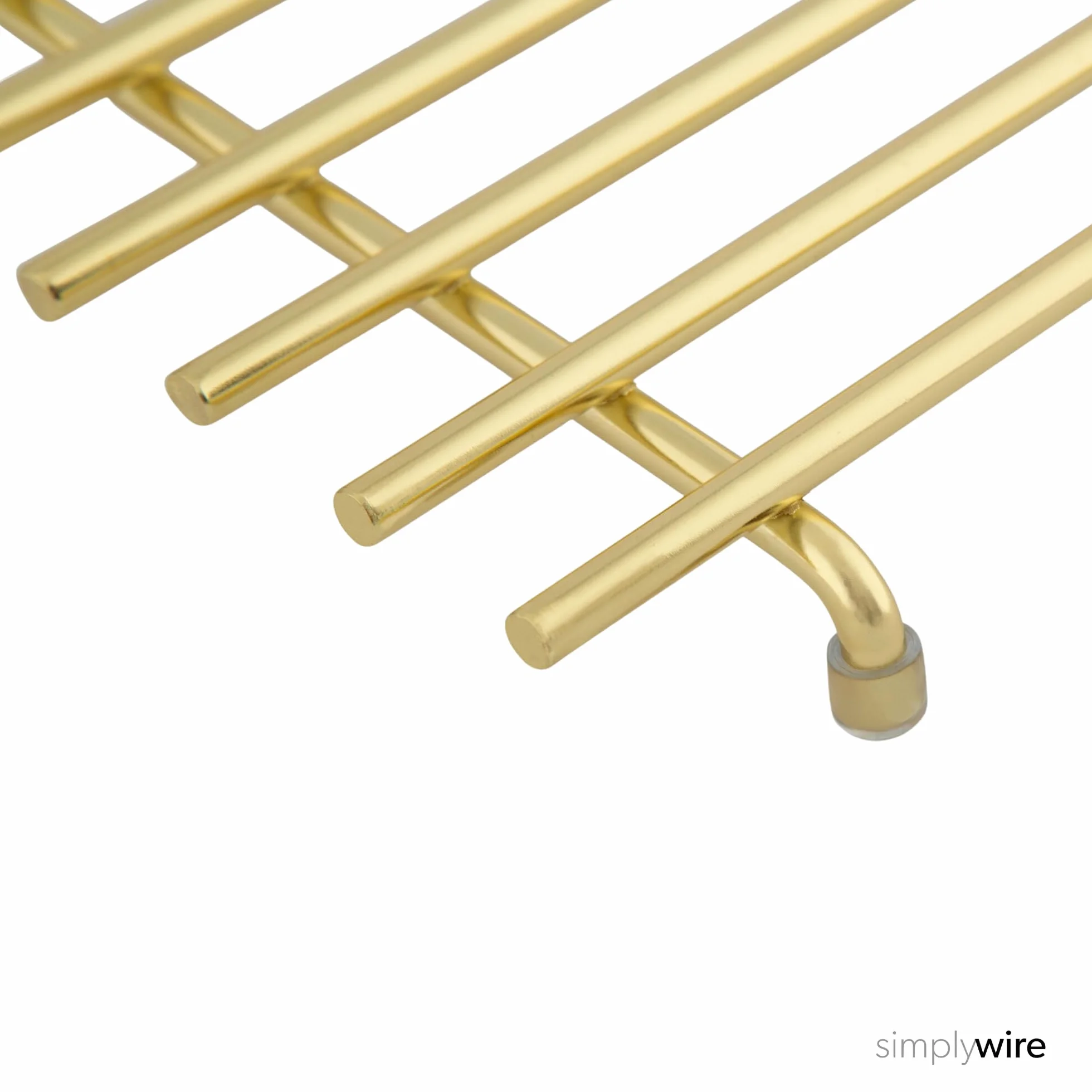 simplywire - Trójnóg – odporne na wysokie temperatury – ochraniacze blatu kuchennego – duży – jasne złoto