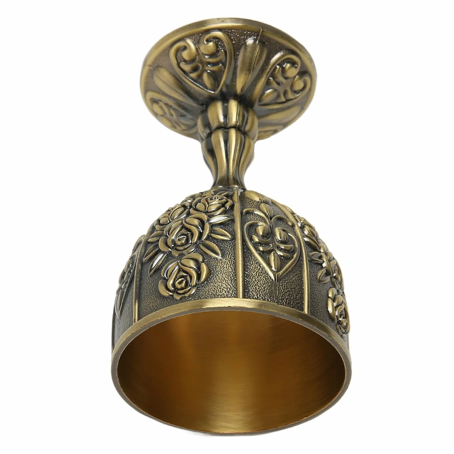 Metalowy Kielich do Wina w Stylu Vintage, Kr¨®lewski ?redniowieczny R?cznie Wykonany Ma?y Kubek do Picia Wina dla Baru, Domu, Br?zowy