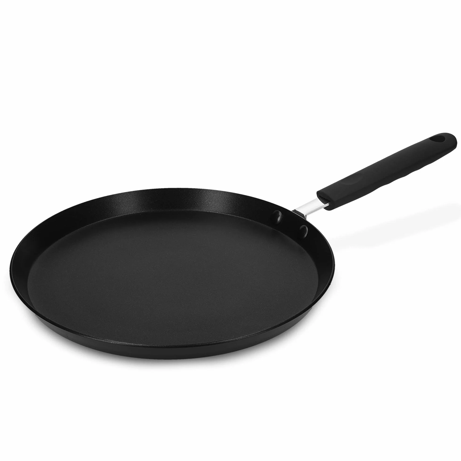 Navaris nieprzywierająca patelnia do naleśników 26 cm - aluminiowa patelnia do naleśników okrągła patelnia z uchwytem - duża patelnia do naleśników do naleśników, jajecznicy, Dosa