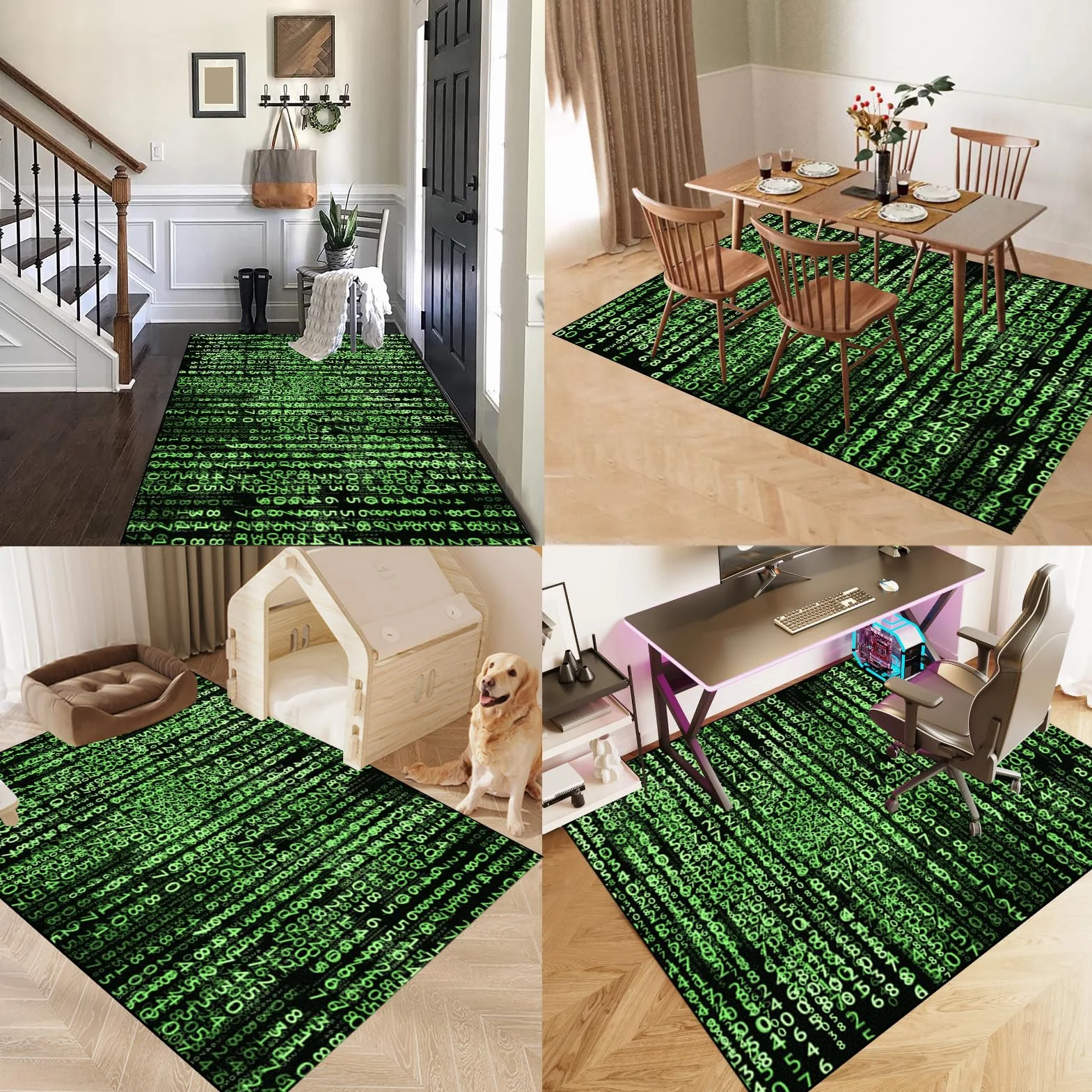 Dywan Krzesło Gamingowe, Ochraniacz Podłogi Wózki Inwalidzkie Biuro, Mata Ochronna Na Podłogi, Antypoślizgowa Mata Do Komputera Gry Na Podłogę 160 x 230 cm