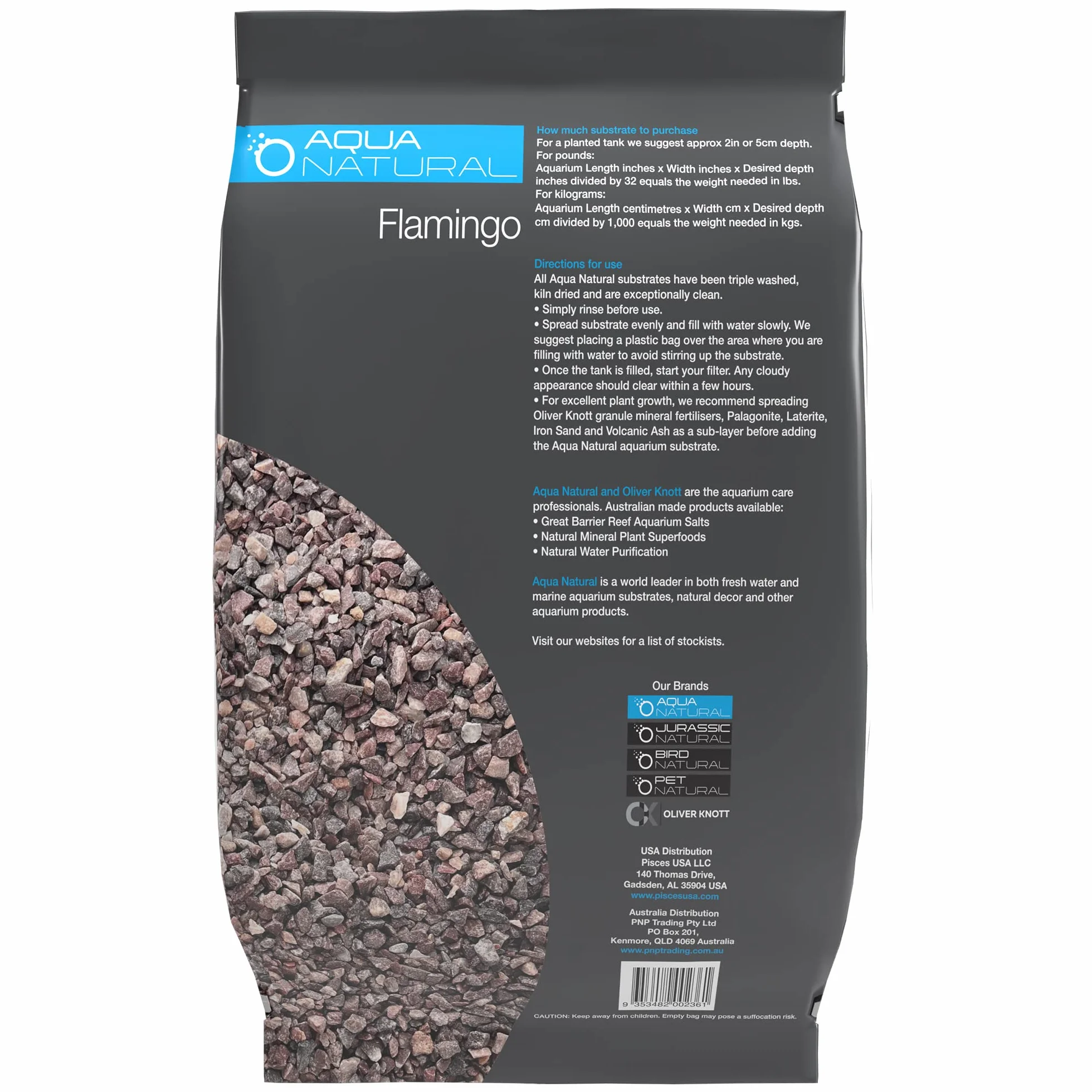 Aqua Natural Flaming 4,5 kg podłoże żwirowe 4-6 mm różowy