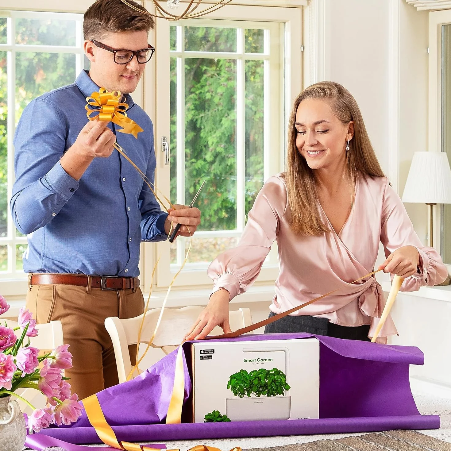 Click & Grow Smart Garden 3 Zestaw Do Samodzielnej Hodowli Roślin, Biały, 30 x 28 x 10 cm