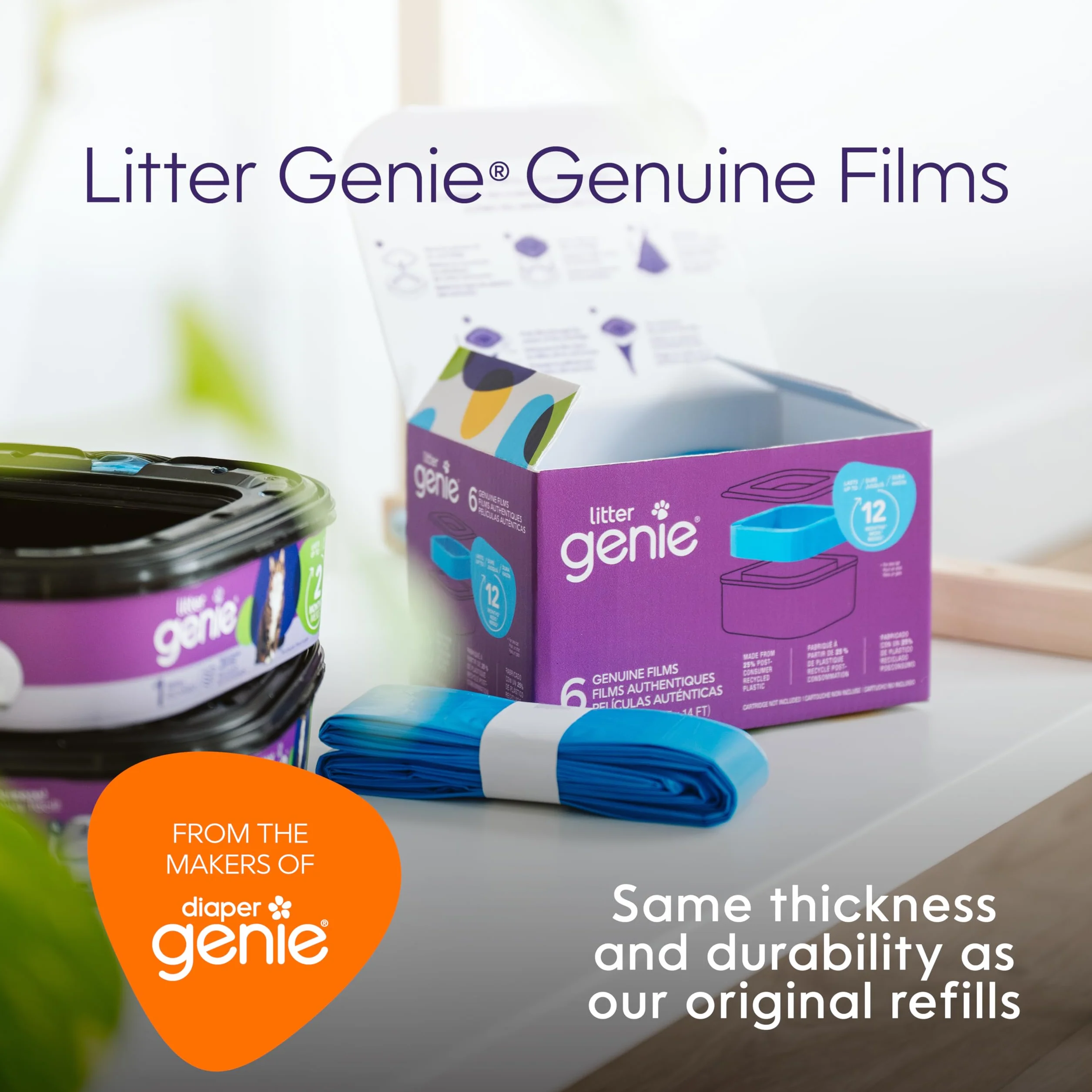 Litter Genie oryginalne worki do napełniania 9 sztuk 38 m