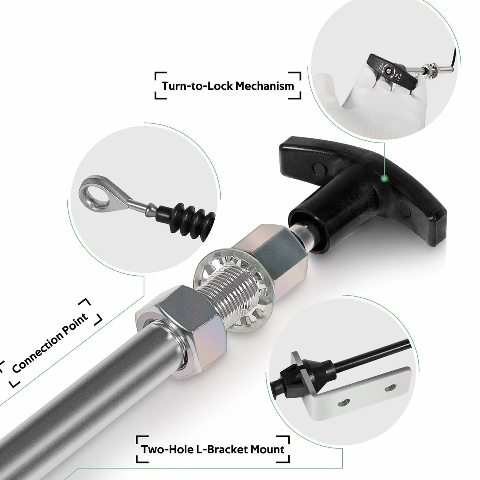 Włączony obrót AM134404 kabel sterujący wylewką do dokładnej pozycji dyszy i dyszy odśnieżarki