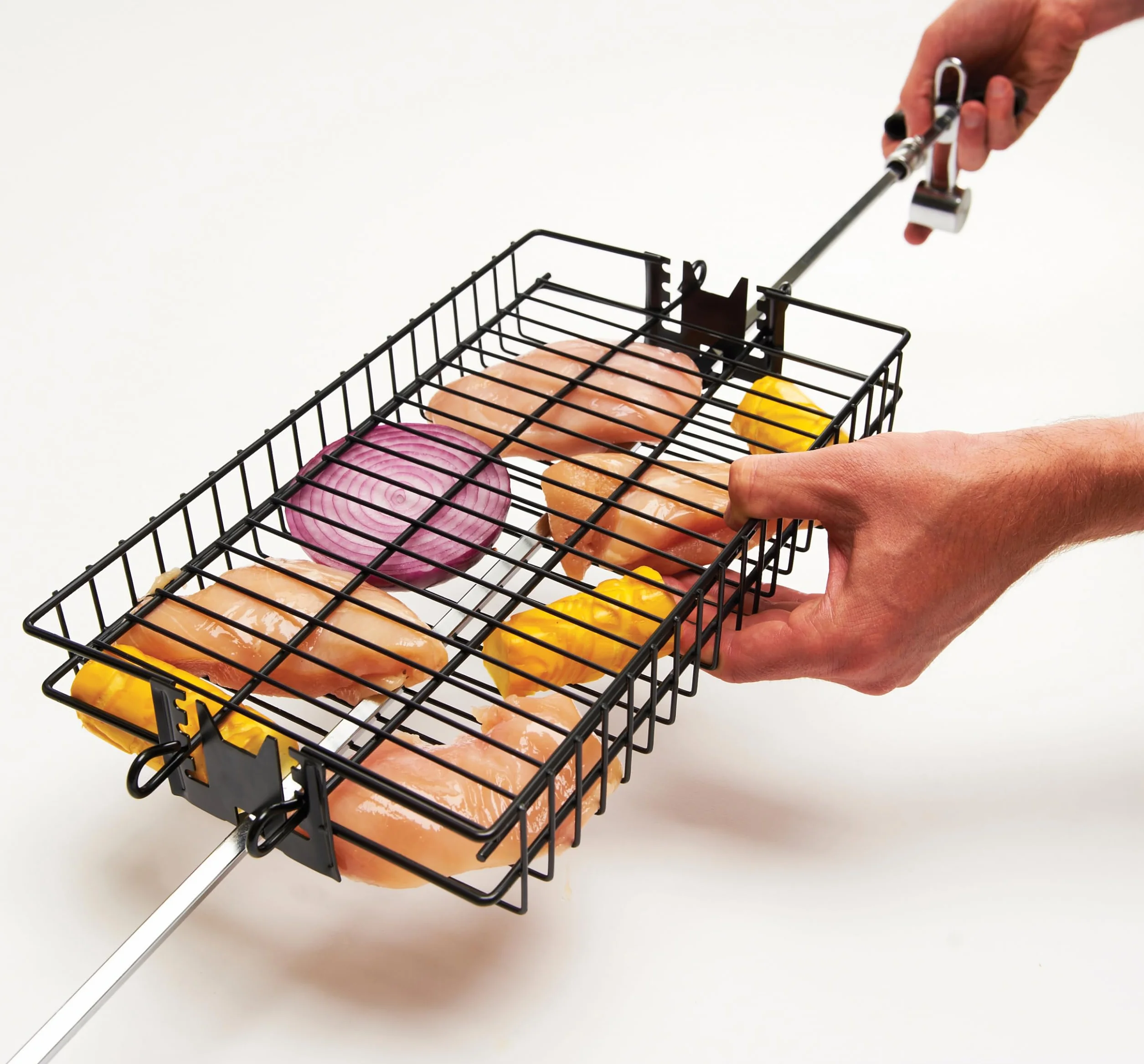 Onward Manufacturing Company Non-Stick Flat Spit Rotisserie Grill Basket