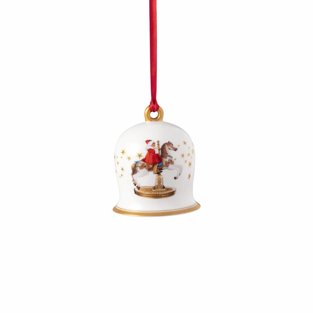 Villeroy & Boch – Annual Christmas Edition, ozdoba, dzwonek, dzwonek bożonarodzeniowy, ozdoba choinkowa, edycja 2024, ekskluzywny przedmiot kolekcjonerski, porcelana Premium, 6 x 6 x 7 cm