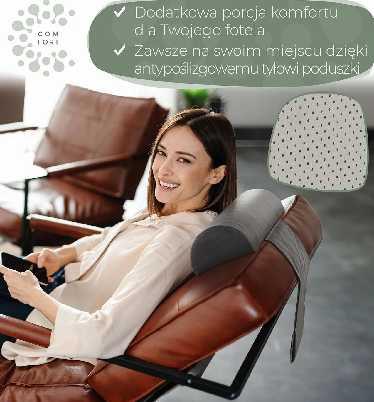 Poduszka pod kark do fotela z przeciwwagą (100% pianka memory), poduszka pod kark, kanapa wisząca, podparcie pod głowę, poduszka pod głowę, poduszka pod kark