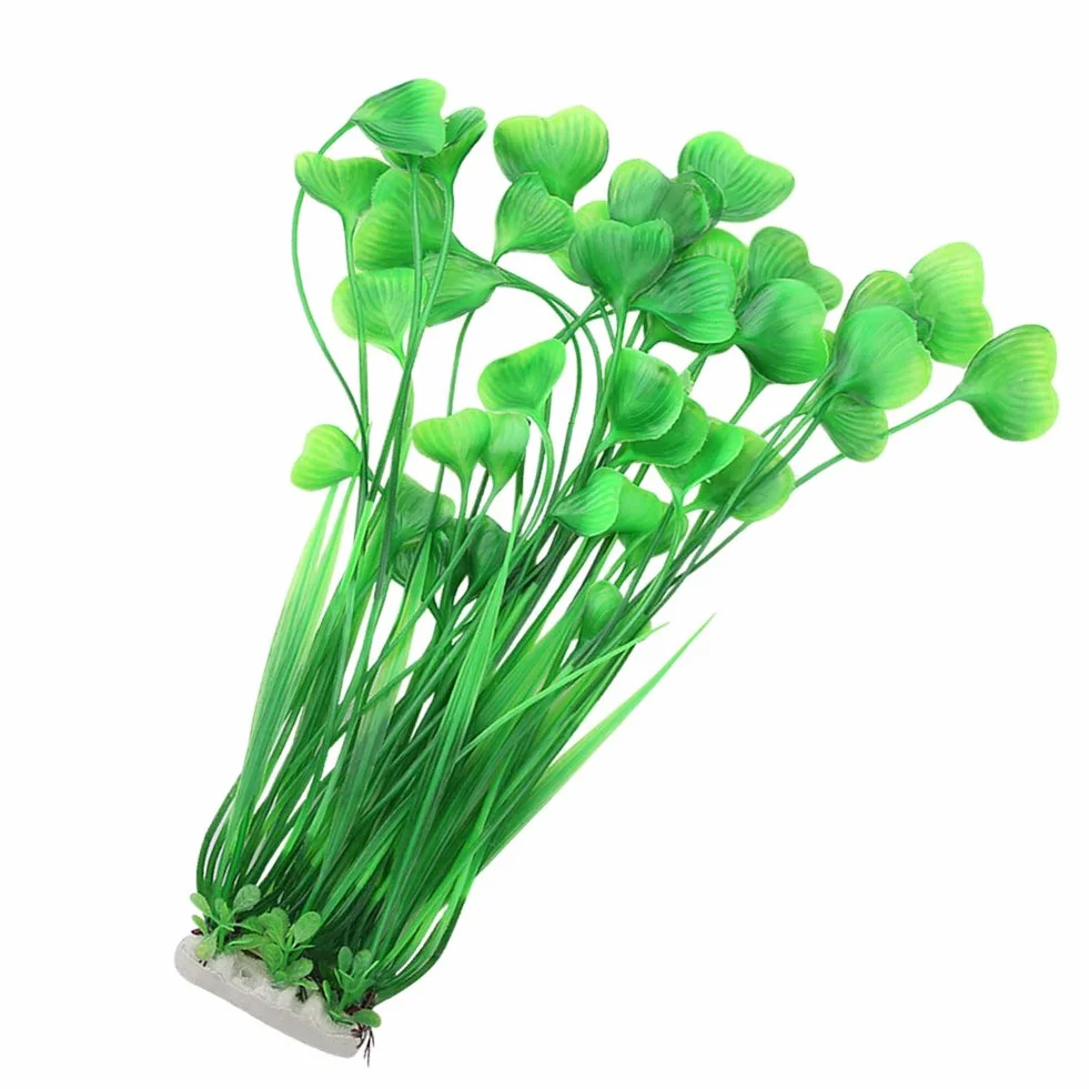 Akwarium Sztuczne Rośliny Wodne Plastikowe Realistyczne Trawa Ornament Dekoracje Zielony