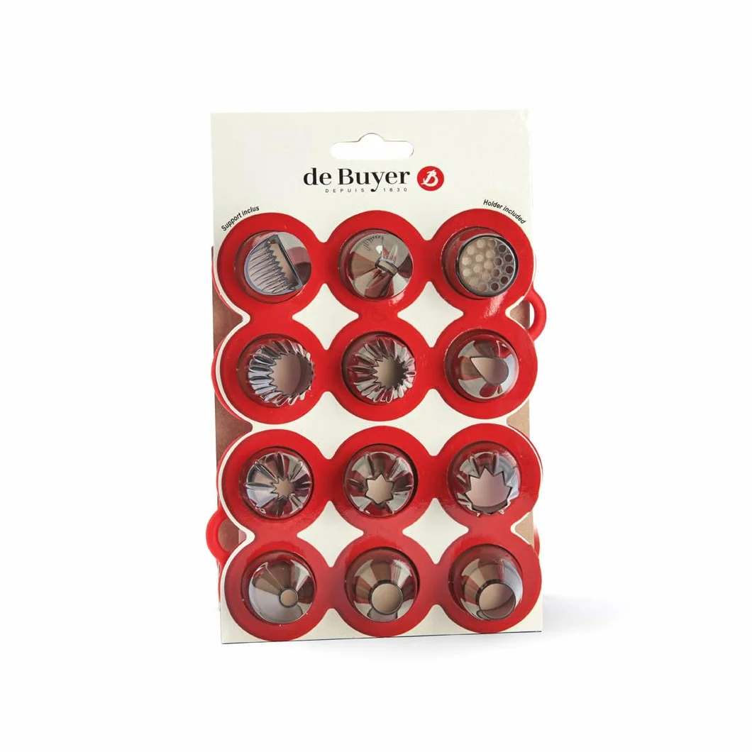 De Buyer -4150.04 - zestaw do mieszania: 12 kluczy nasadowych z tritanu i uchwyt