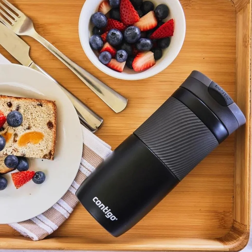 Contigo Unisex Byron 2095663 Kubek Termiczny, Czarny, 470 ml