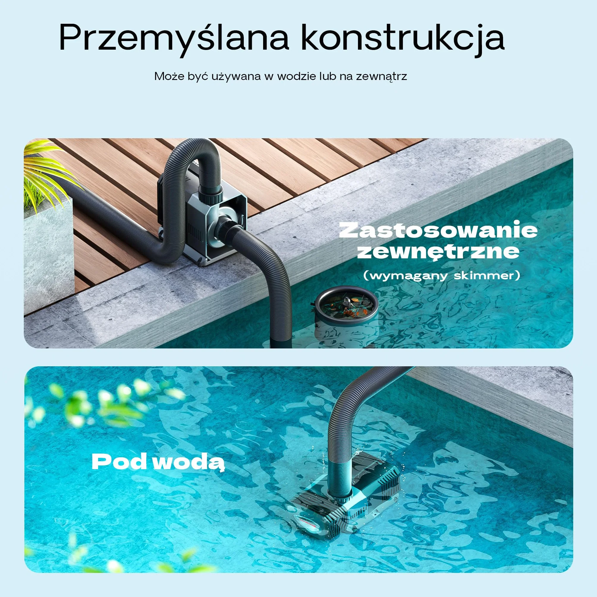 SunSun CTP-7000 Pompa umywalkowa SuperECO - 188 x 131 x 149 mm - maksymalny przepływ 7000 l/h / 50 W/maks. 4,6 m - z kablem 10 m - filtracja obiegowa odpieniacz wody ogród staw