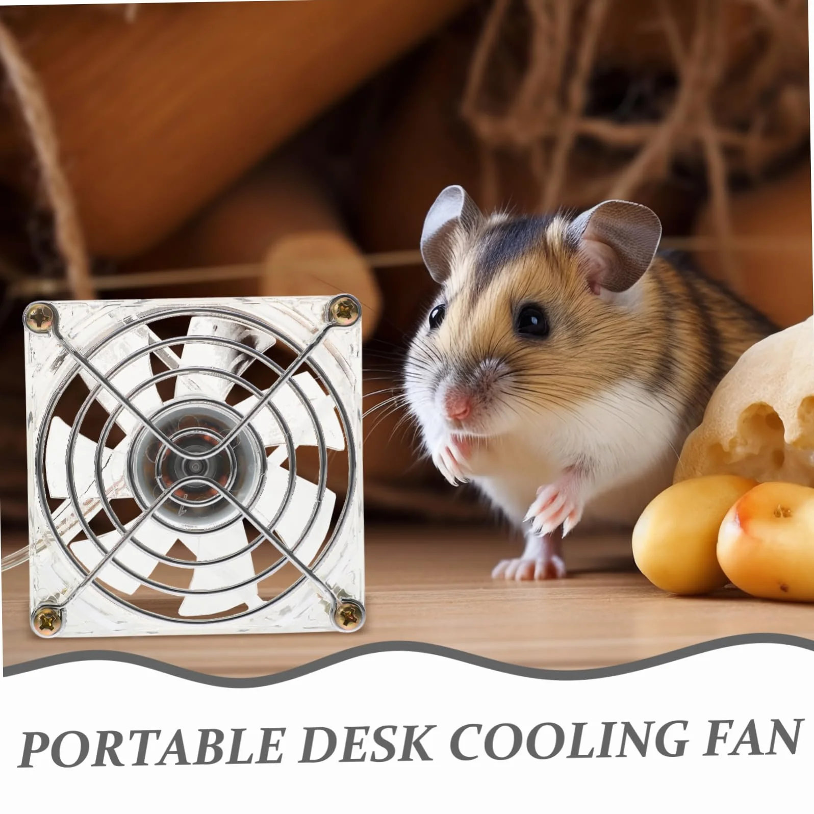 Toyvian Przenośny Wentylator Biurkowy USB Dla Psów Terrarium