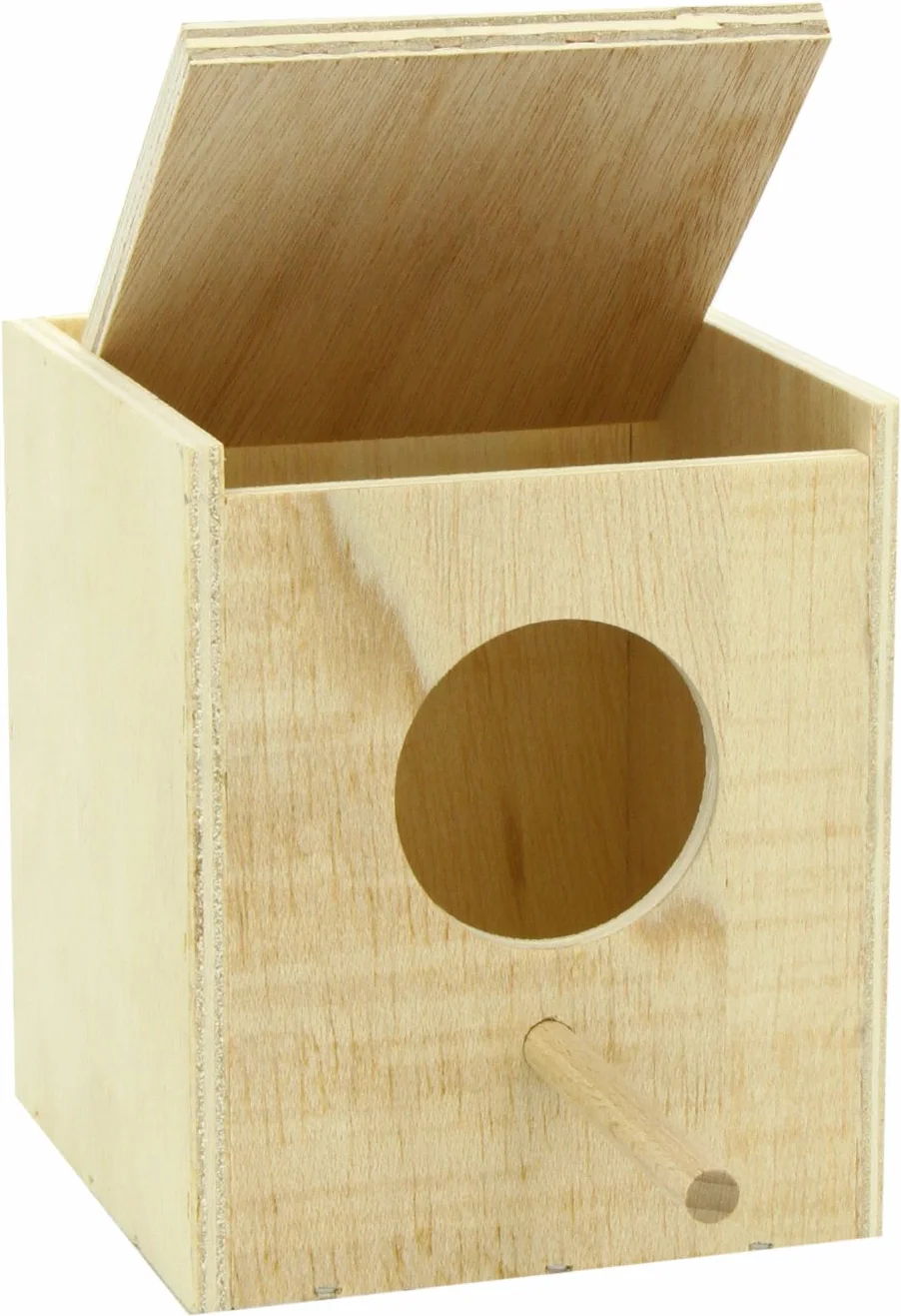 Nobby Skrzynka na egzotyczną z dużym otworem i drążkiem do lotu 11 x 11 x 13 cm