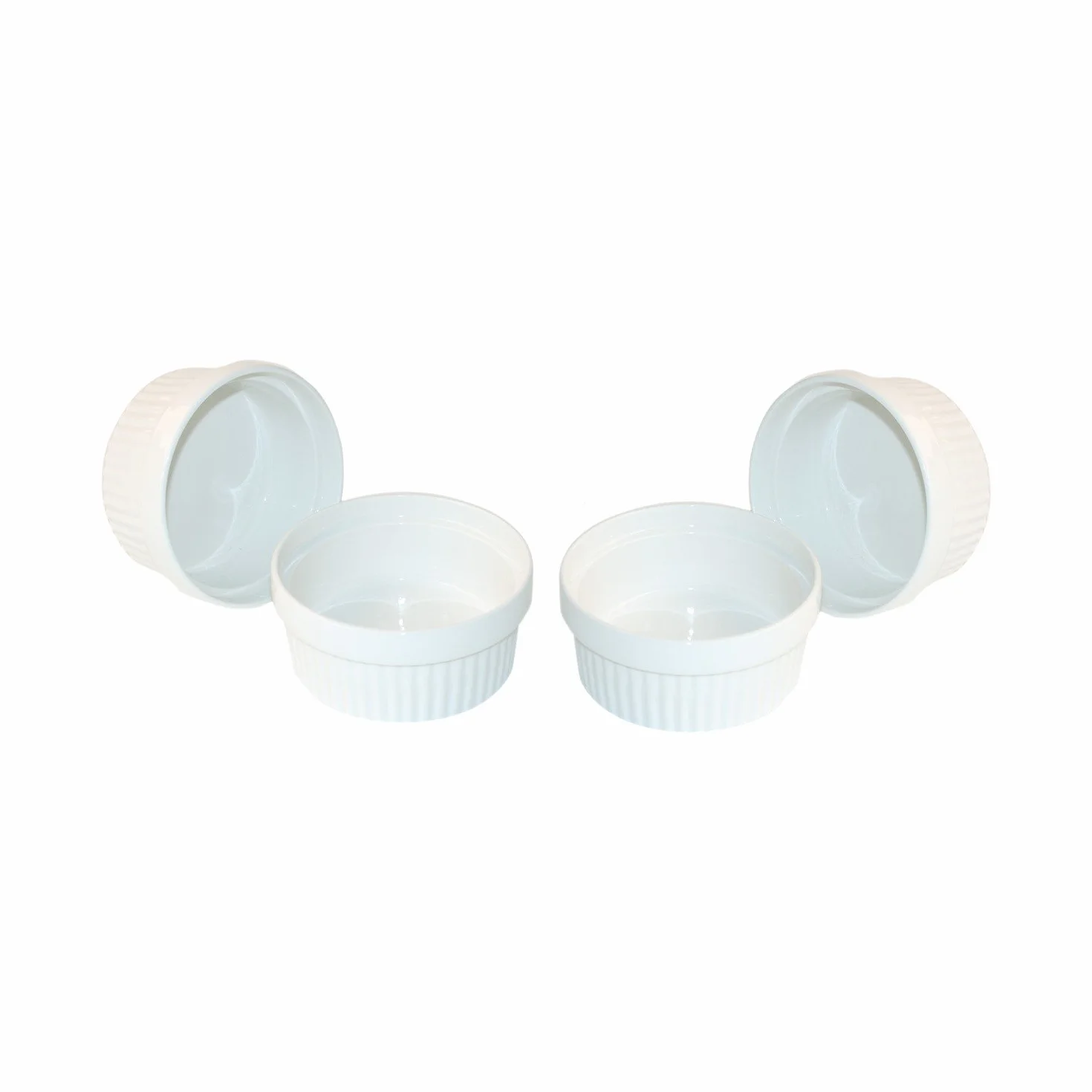 ToCi 6 x foremki do pieczenia Soufflé Ø 11 cm – kremowe miseczki Brulee, odporne na piekarnik, ceramiczne foremki o pojemności 260 ml, do deserów, na pasztety, do ragout Fin czekoladowych souffle