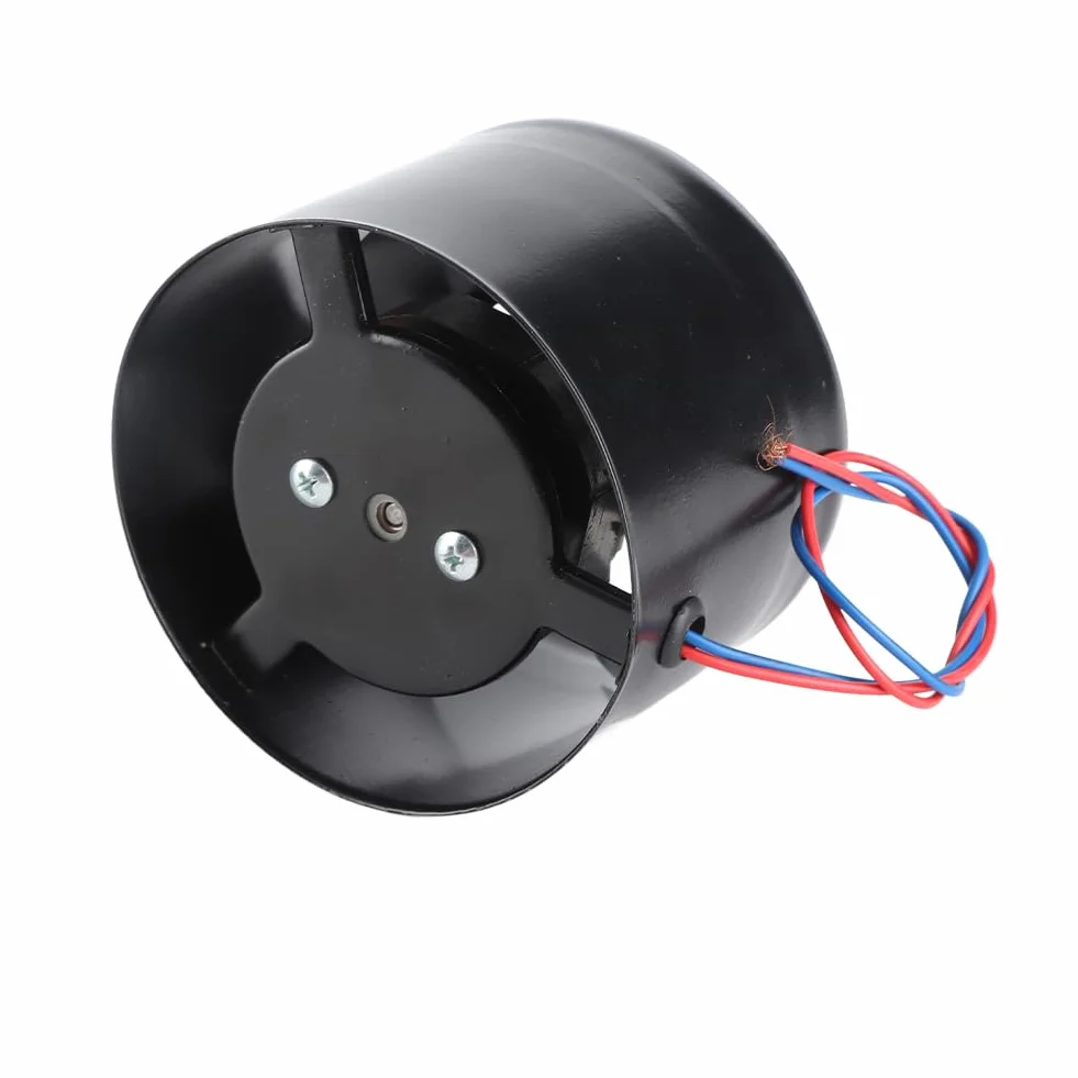 Metalowy Wentylator Kanałowy, Cichy, Okrągły Wentylator Wyciągowy do Stylowej Modernizacji Kuchni, Szybko Usuwa Dym i Zapachy z Kuchni Przy Minimalnym Poziomie Hałasu (4 cale)