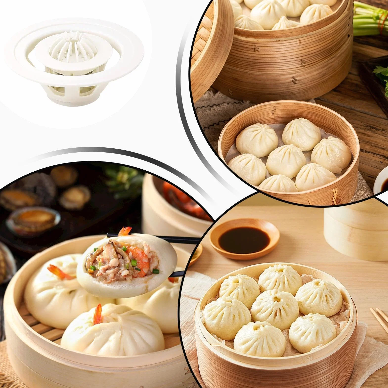 Baozi maszynka do robienia pierogów, krajalnica do skórki makaronu, ręczna prasa do ciasta, narzędzie kuchenne klasy spożywczej, zestaw foremek o wielu kształtach, solidna, łatwa do czyszczenia
