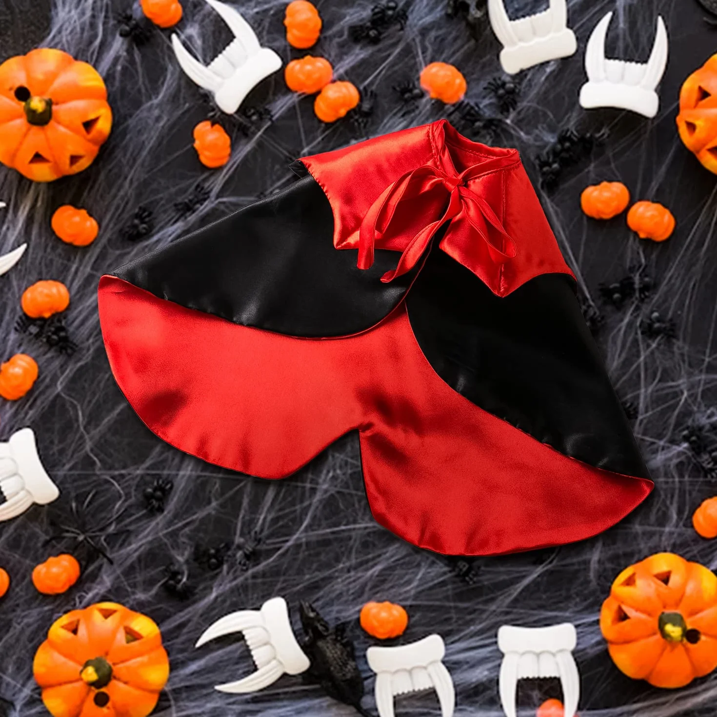 Kostium kota na Halloween, peleryna dla zwierząt z kapeluszem