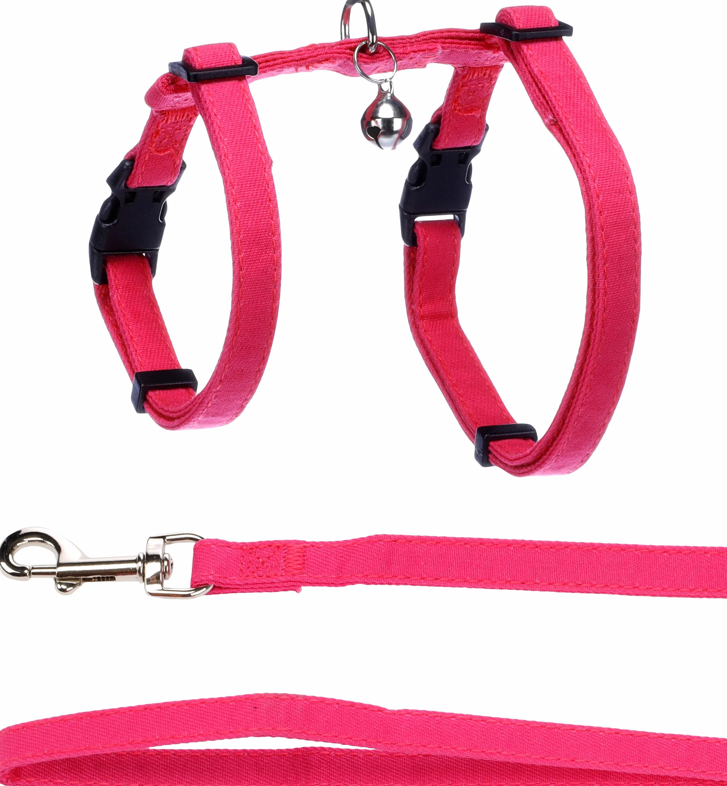 Flamingo Uprząż dla kota ze smyczą Lomi Fuksja 22-36cm 27-46cm 110cm 10mm