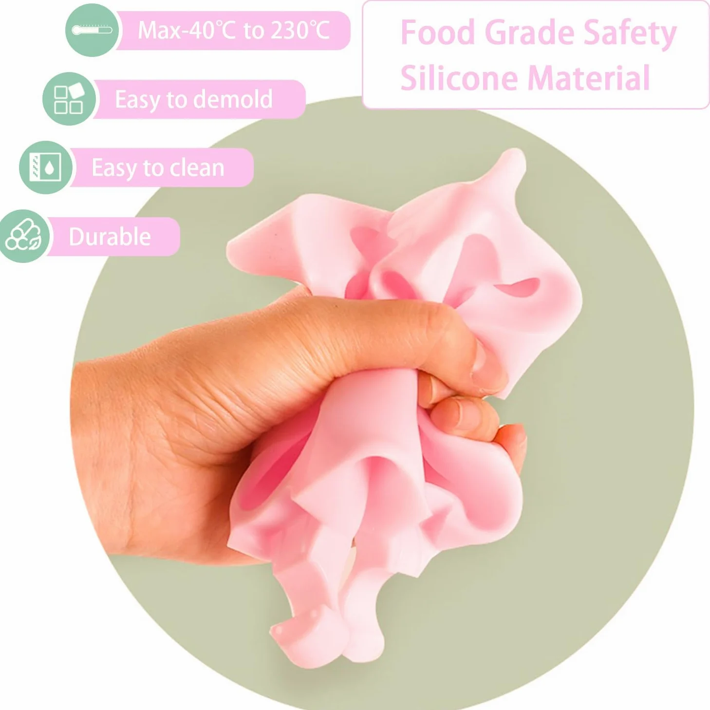KEELYY 2 sztuki mini foremek silikonowych, Ø 7 cm, forma do babeczek, małe foremki do ciast, do wielokrotnego użytku