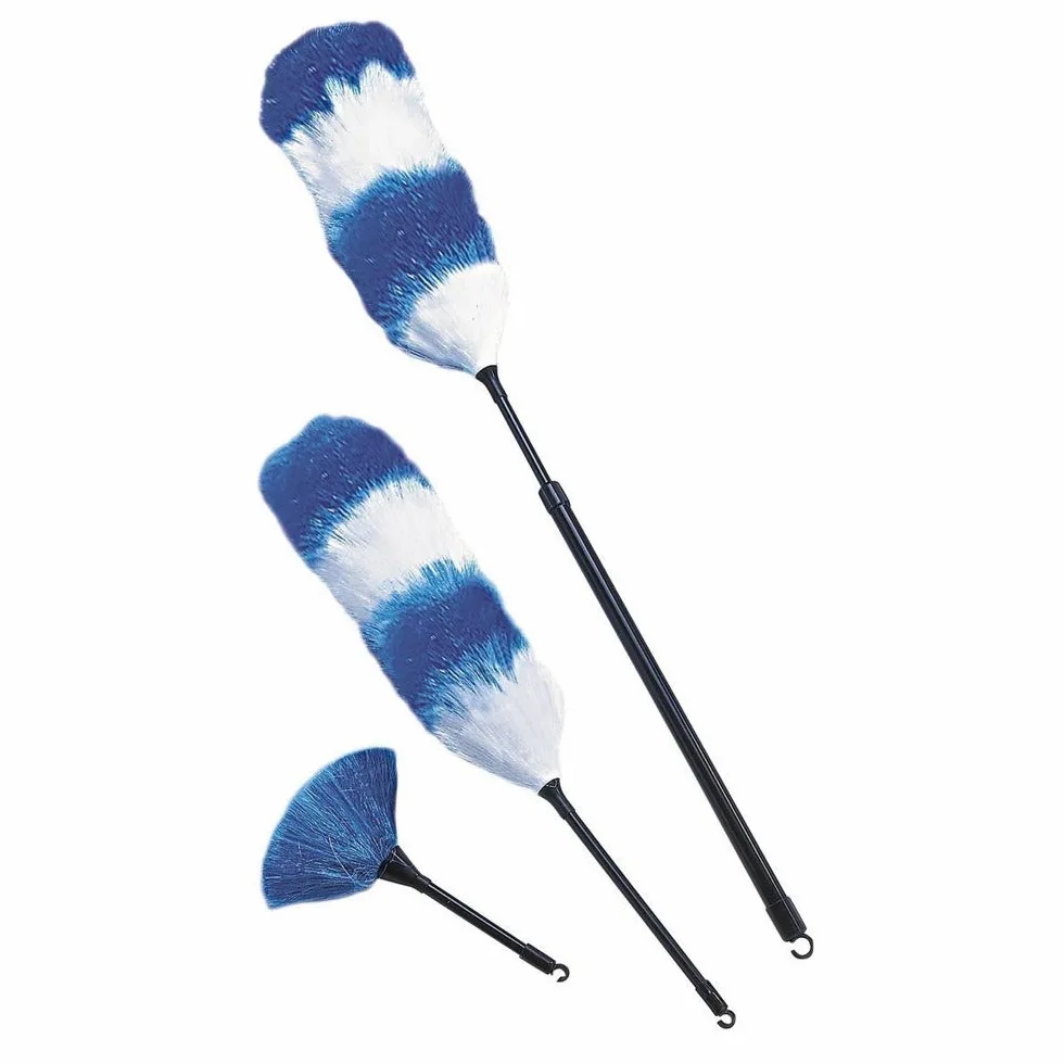 Maximex 3-częściowy zestaw niebieskiego prochowca, skuteczne usuwanie kurzu, zawsze właściwy prochowiec, 3 różne rozmiary, rozmiar (L): 26 cm, mini, 56 cm, średni, 96-110 cm, rozszerzalny
