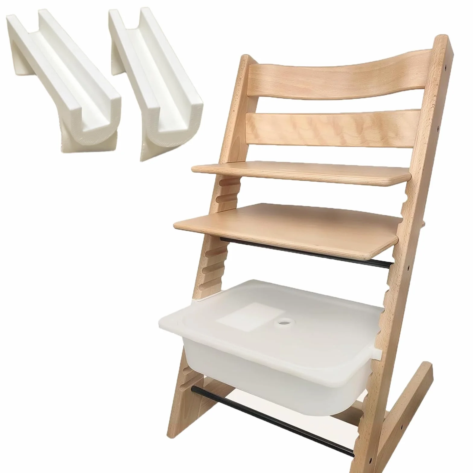 Generisch Adapter pasujący do Ikea Trofast Box, adapter kompatybilny z Stokke Tripp Trapp Trapp do wysokiego krzesła dziecięcego, akcesoria, mocowanie do wysokiego krzesła dla dzieci (używać z