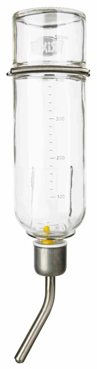 Trixie Szklana butelka na wodę dla małych zwierząt, 500 ml