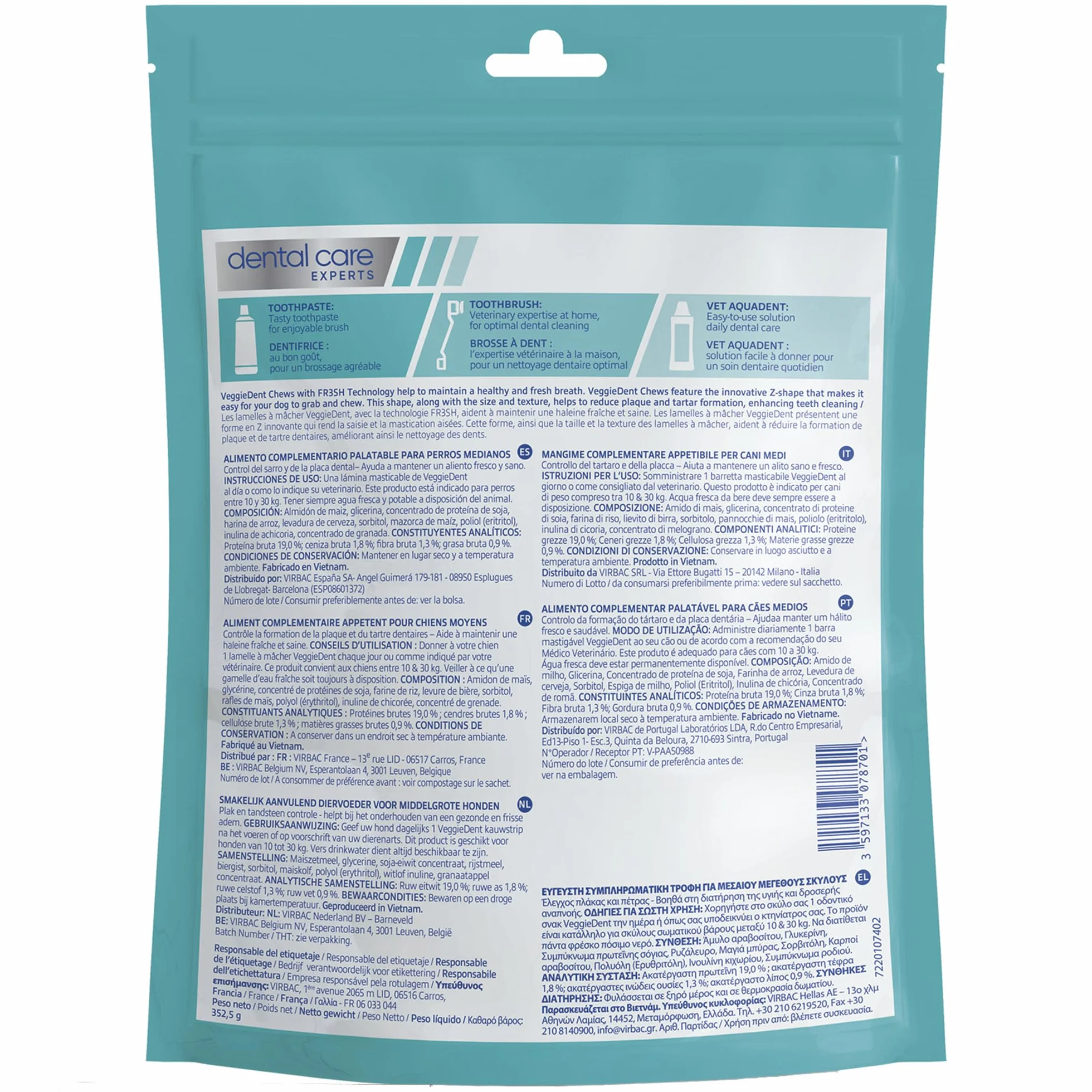 CET Żucia dla psów Veggie Dent Średni 10-30 kg
