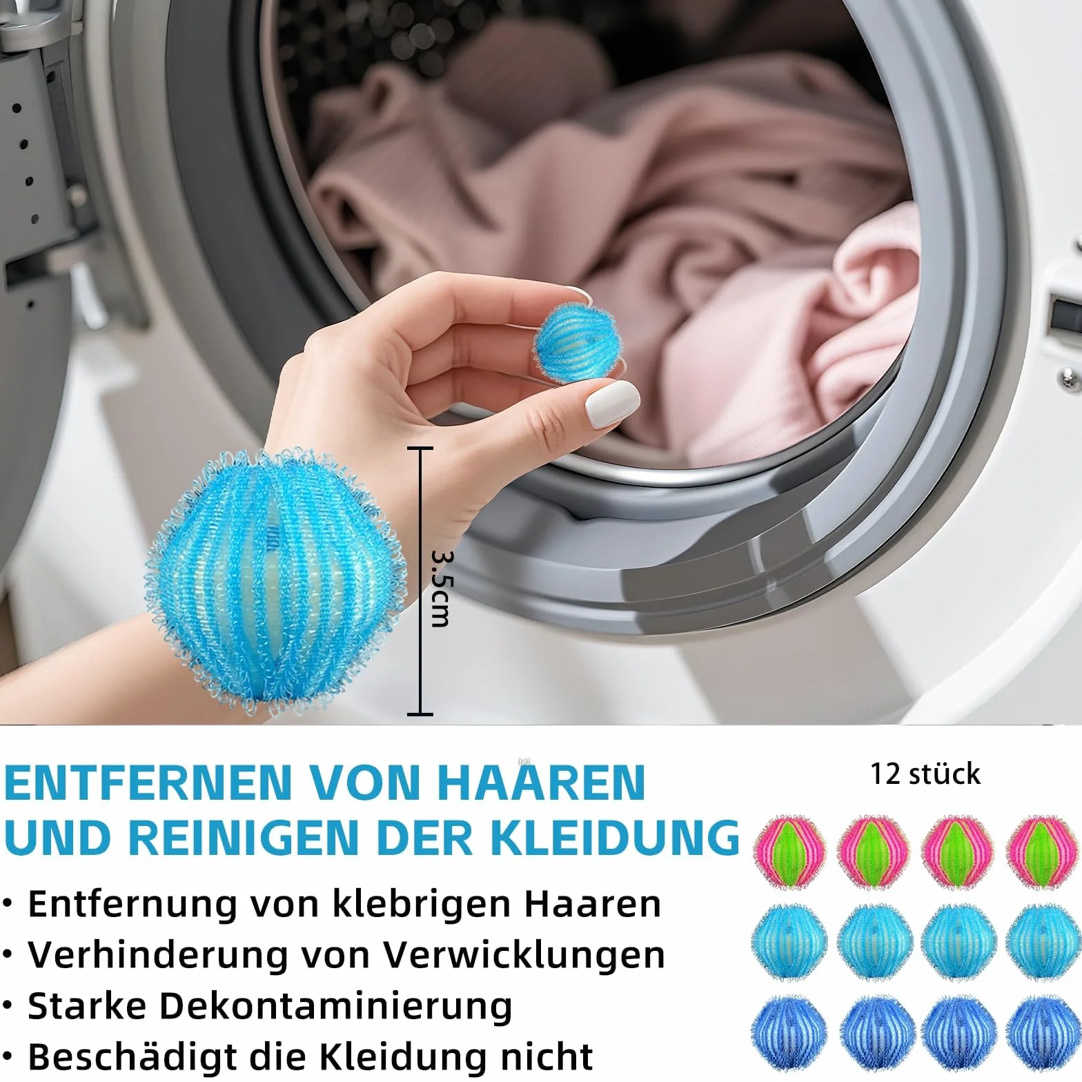 Kuleczki do prania, filtr do sierści zwierząt, narzędzie do czyszczenia ubrań, antypoślizgowe, wielokrotnego użytku