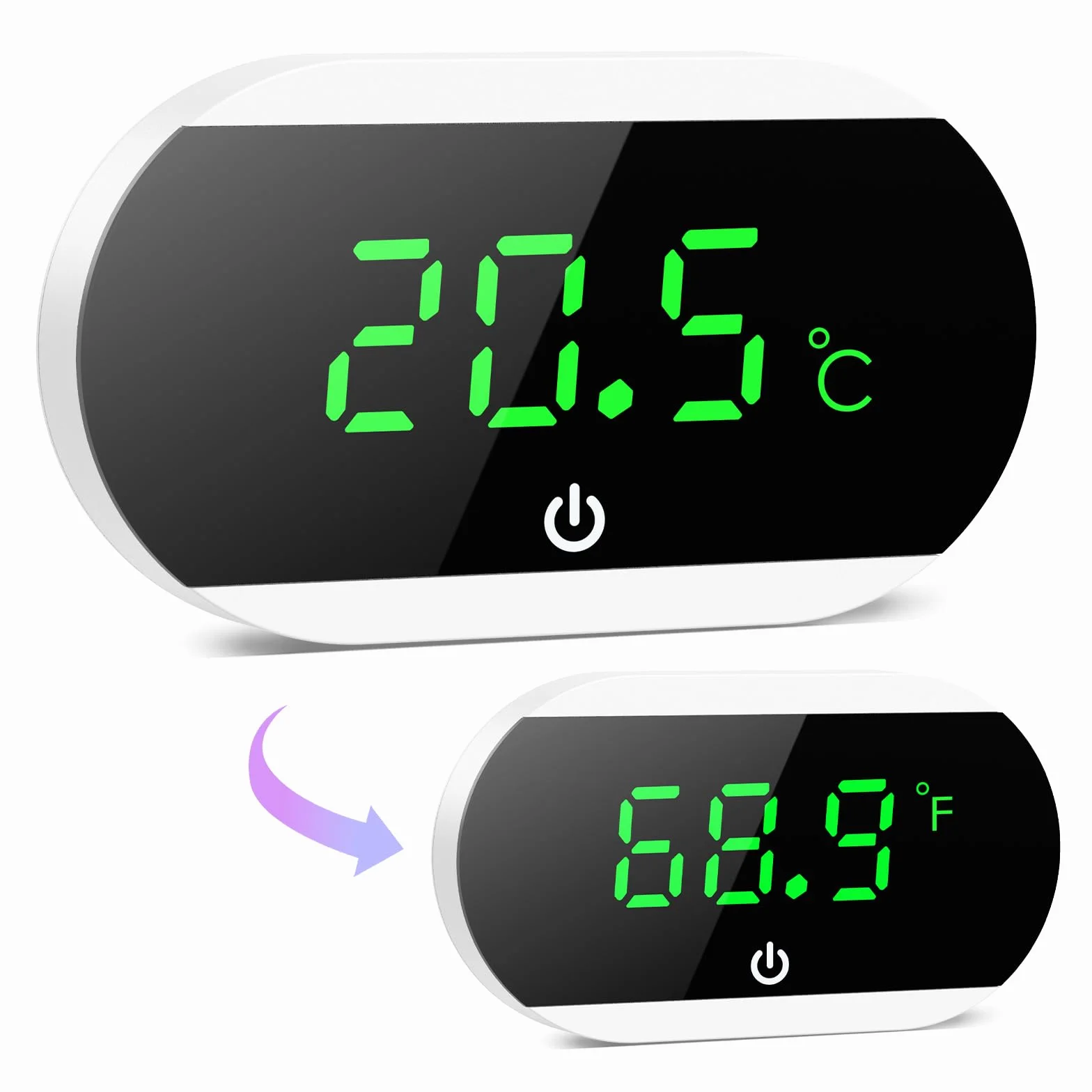 Cyfrowy termometr akwariowy LED wyświetlacz °C/°F dotykowy budzenie