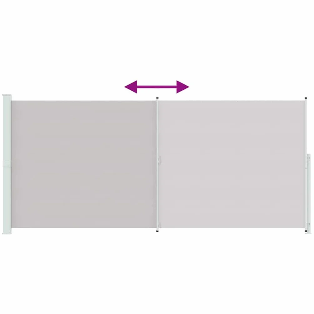 vidaXL Zwijana markiza boczna na taras, 220x500 cm, szara, ekran, zwijana markiza, markiza tarasowa, ekrany, zwijane markizy, markizy tarasowe