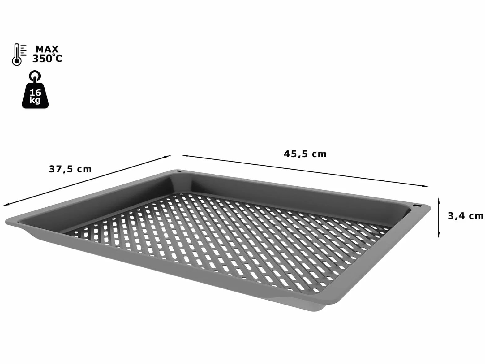Bosch HEZ629070 Air Fry blacha do grilla, antracytowa Szary