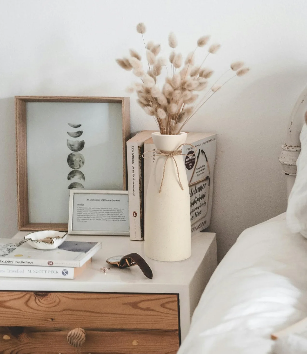 Beżowy Ceramiczny Wazon zestaw 3, nordycki współczesny i minimalistyczny wazon na kwiaty do wystroju domu, bukiet Pampas trawa Suszony świeży kwiat, centralny wystrój stołu