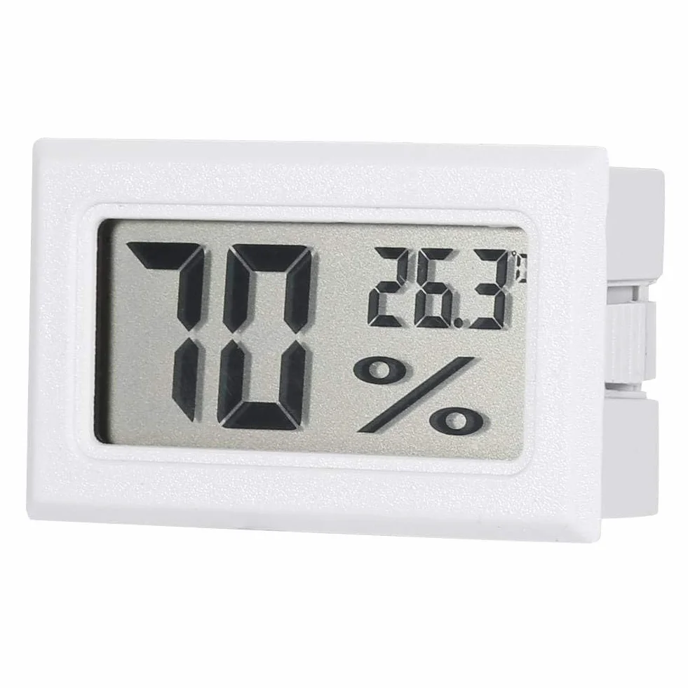 Termometr do pomiaru wiotności z cyfrowym wyświetlaczem LCD, precyzyjnym elektrycznym termometrem higrometrycznym, miernikiem temperatury i wiotności w domu, 10% ~ 99% wiotności (biały)