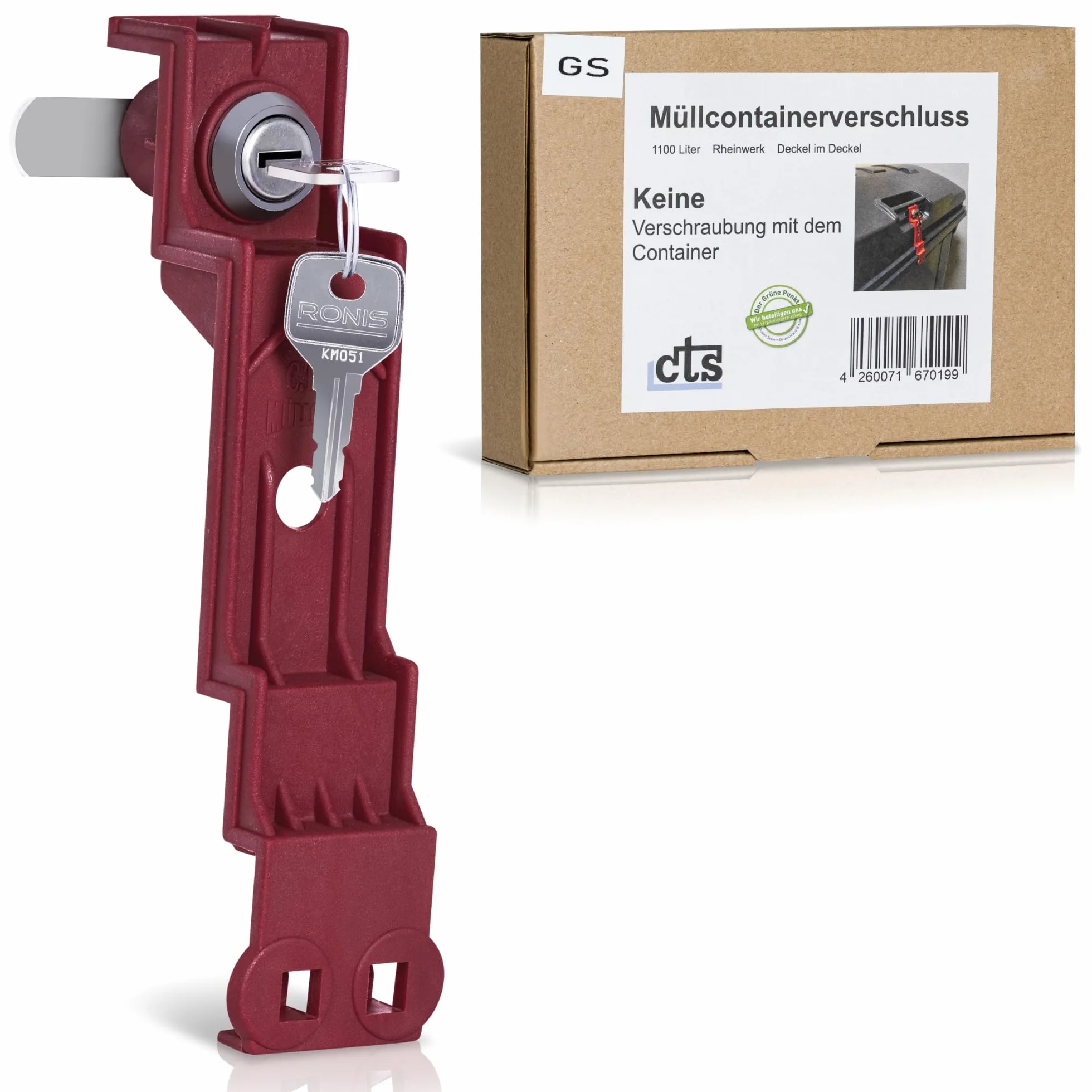 CTS Rheinwerk Zamknięcie Kontenera na Śmieci, 1100 Litrów