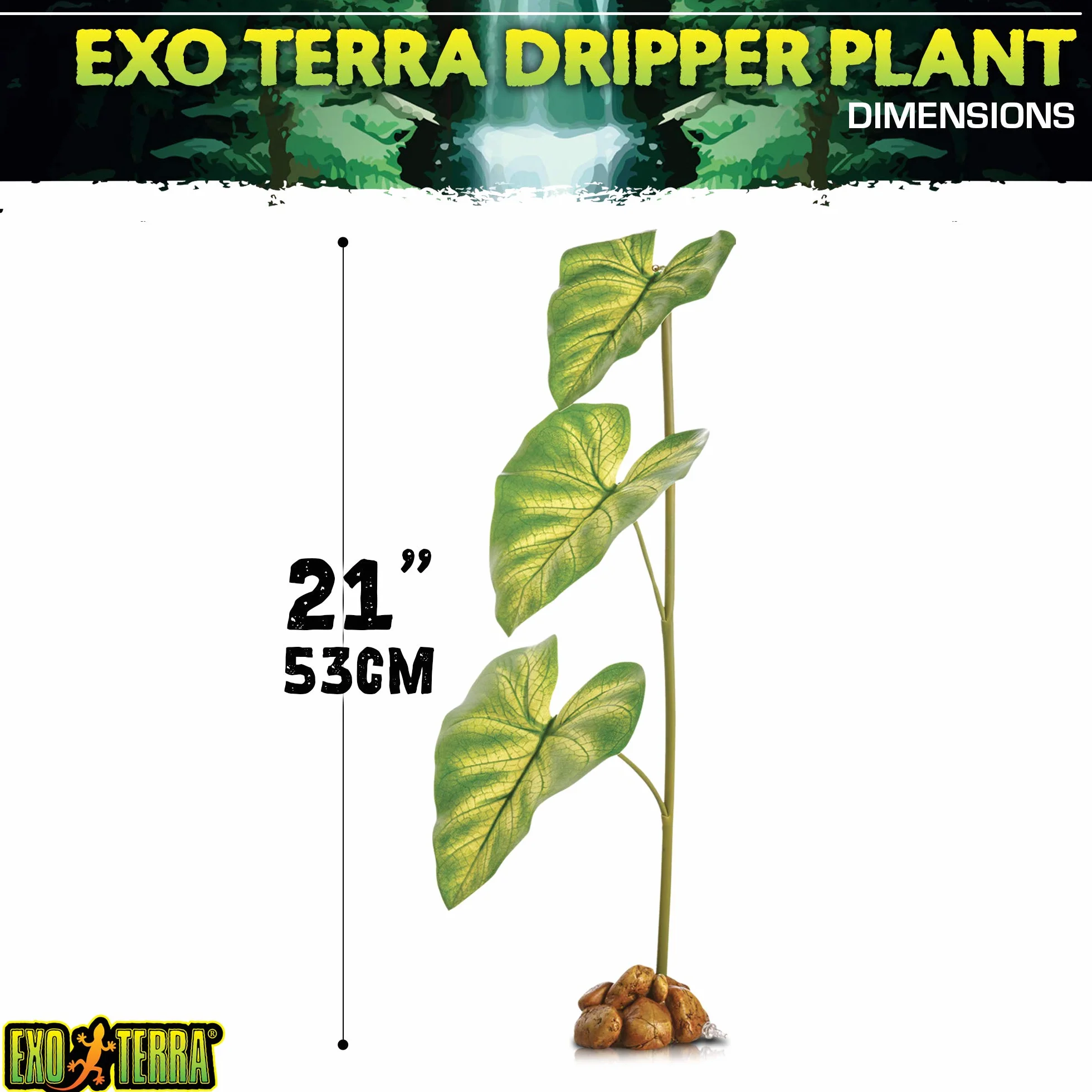 Exo Terra Roślina kapiąca duża z pompą zielona