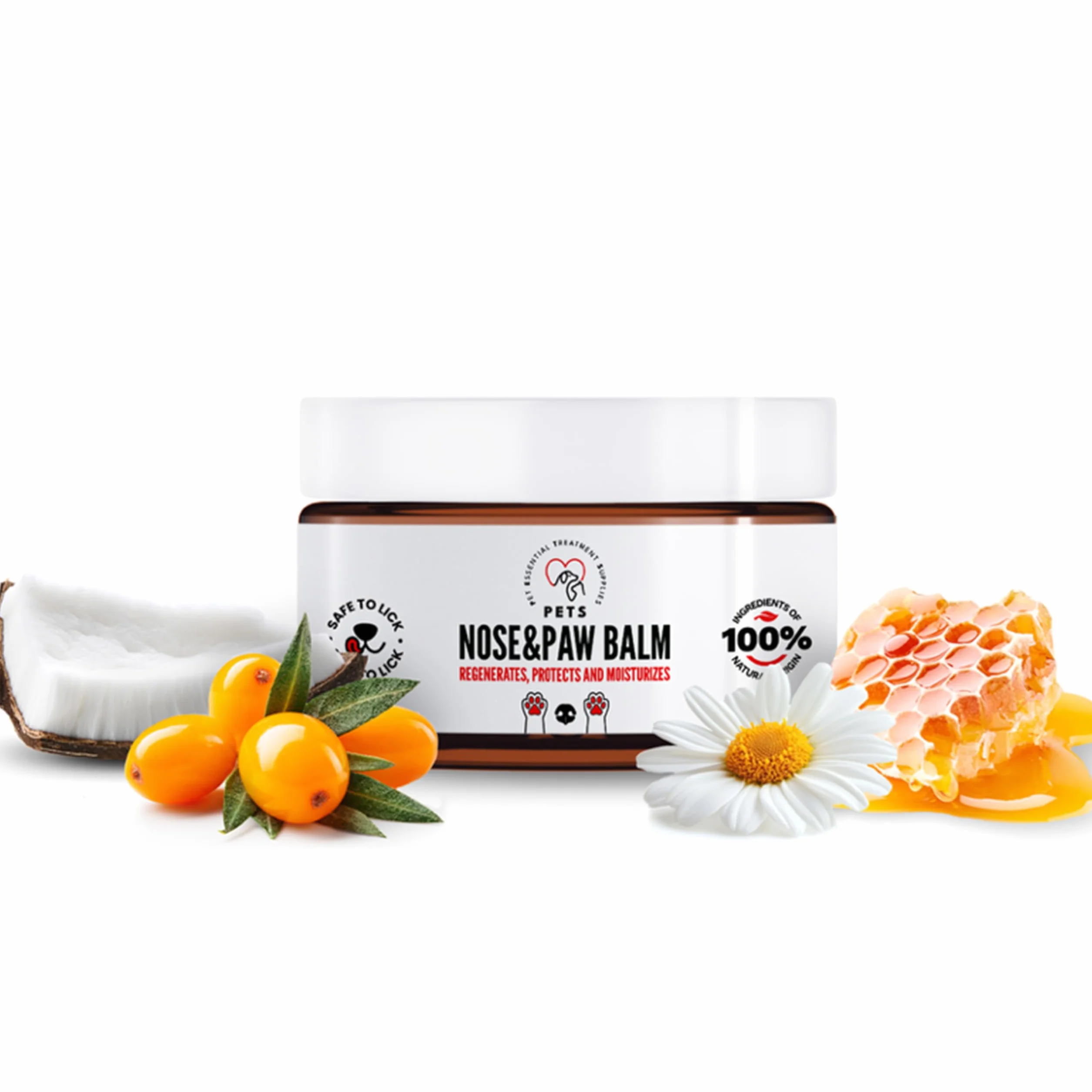 Pets Balm Balsam do łap psa na lato, 75 ml, ochrona łap, upał i zimno, balsam do nosa dla psów, pielęgnacja łap, akcesoria dla psów, na lato, balsam do łap dla psów