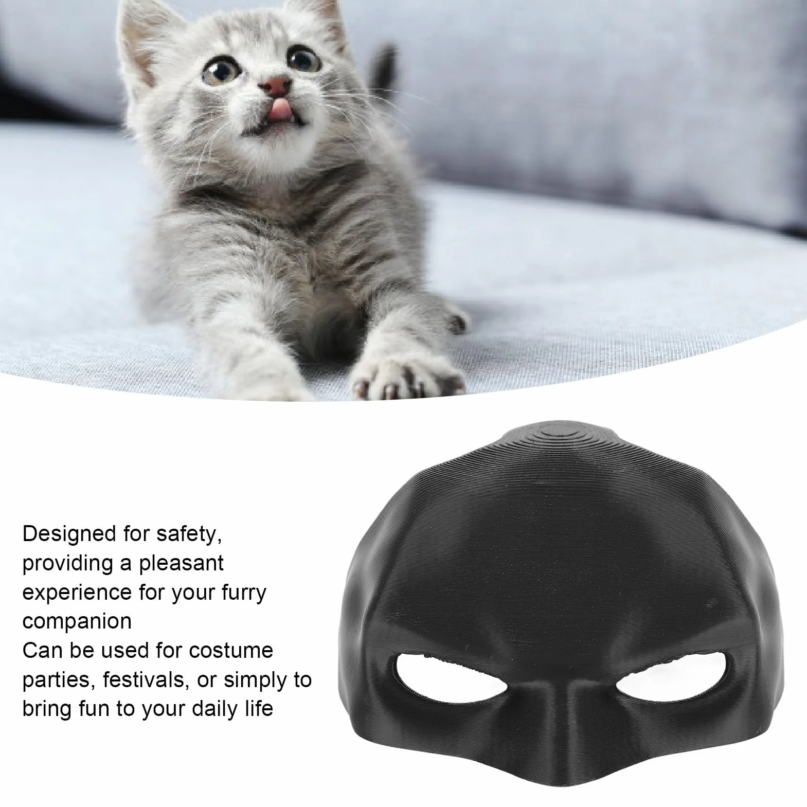 Maska BatCat Cosplay w Stylu Nietoperza Maska Kota Akcesoria do Kostiumów dla Zwierząt Zabawny i Uroczy Superbohater Maska Cosplay dla Kotów Czarny CatBat Cosplay Festiwal Party
