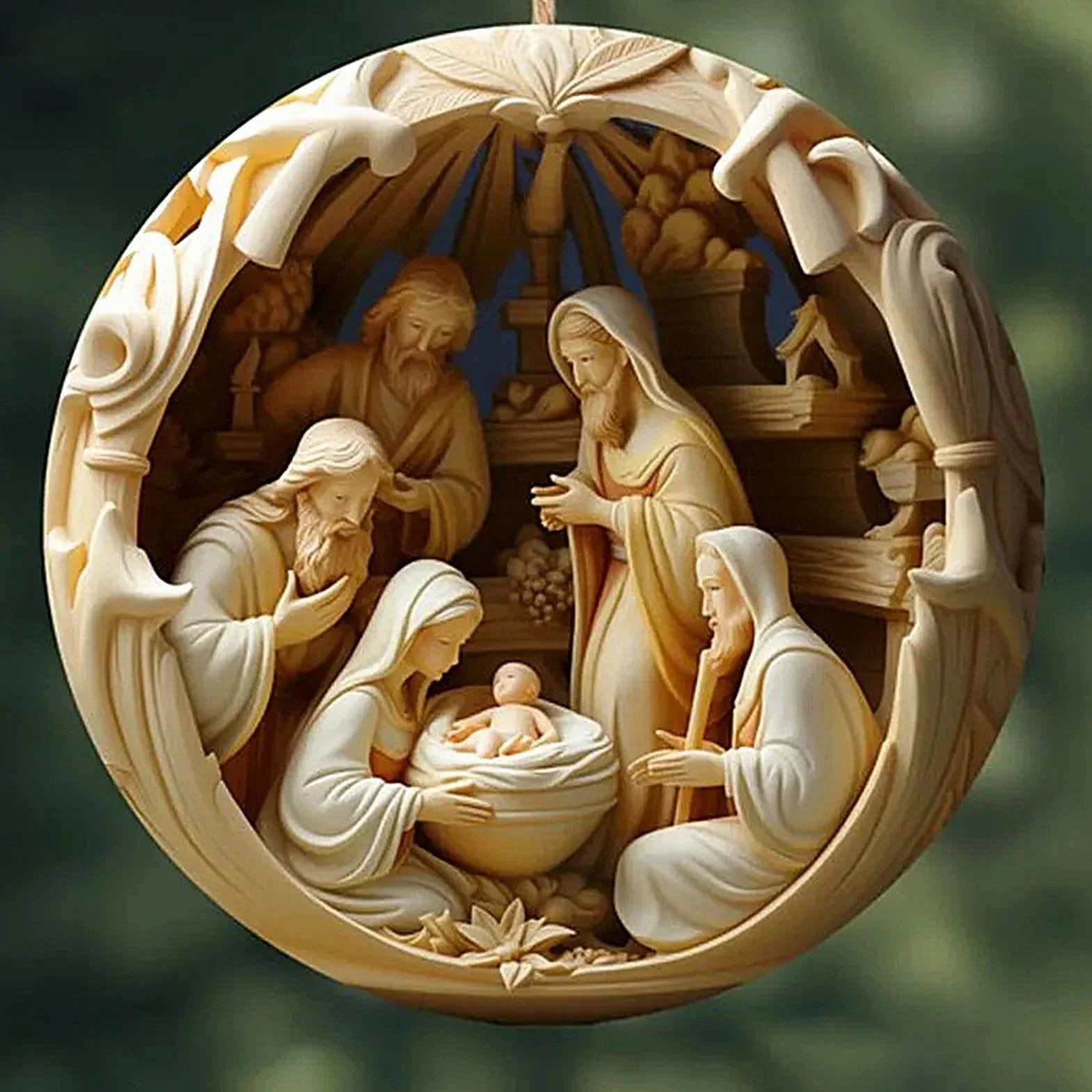 Szopka bożonarodzeniowa, 5 szt. religijna szopka bożonarodzeniowa, wykwintna szopka bożonarodzeniowa, ozdoby na choinkę do domu i biura