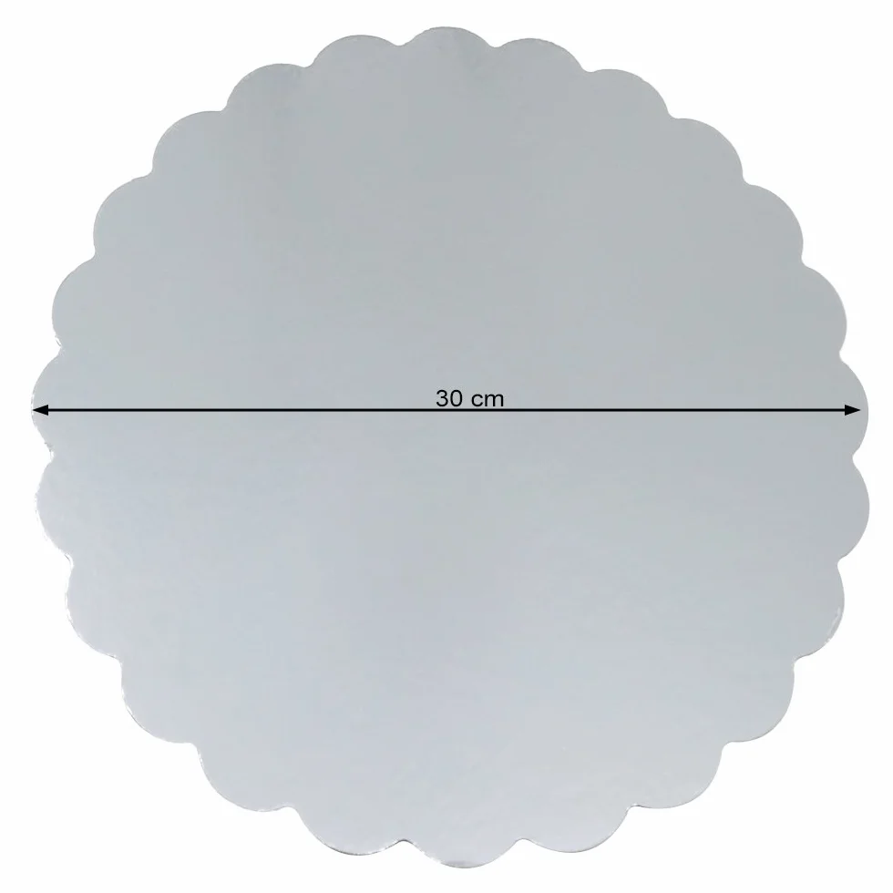 COM-FOUR® 8x powlekana podstawa do tortów - talerze do tortów jako podstawa do dekorowania i serwowania - tekturowy talerz do tortów - Ø 30 cm (08 sztuk - male/Ø 30,5 cm)