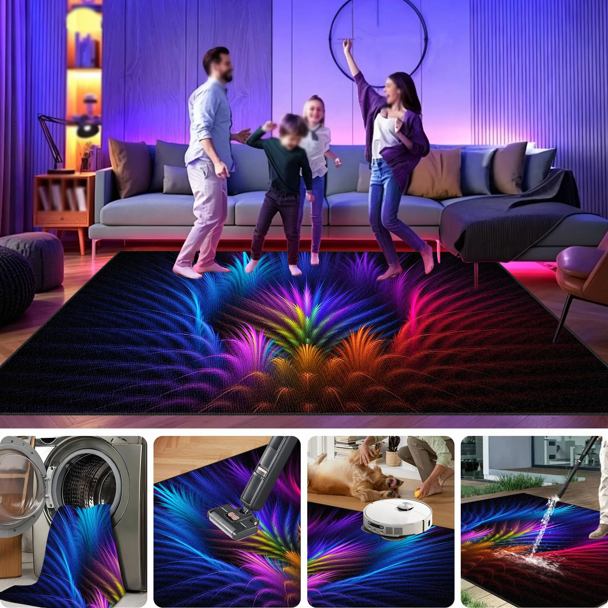 Dywan do sypialni do gier Mata do gier na krzesło komputerowe 140 x 170 cm Antypoślizgowy dywan krzesło do gier na salę zabaw Dywan do salonu dla graczy Chłopiec