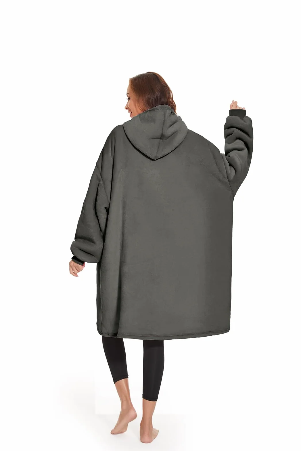 Bluza z kapturem, koc z rękawami, koc z kapturem, przenośny, damski, ultra miękka bluza z kapturem Sherpa, bluza z kapturem z dużą kieszenią, jako prezent dla kobiet i kobiet